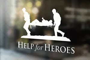 Help For Heroes Patriotic Veteran Vinyl Decal Sticker Car Wall Window Charity - Picture 1 of 4