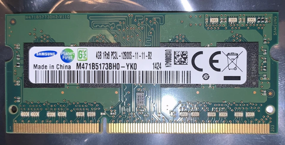 Samsung 4GB (1 x 4GB) 1Rx8 PC3L-12800S)Memory (M471B5173BH0-YK0) - Image 1 of 1