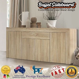 Buffet Sideboard Cabinet Storage 4 Doors Modern Cupboard Hall Wood Hallway Table - Picture 1 of 9