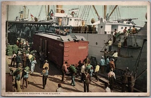Postcard New Orleans Louisiana Unloading Bananas from Steamer Detroit Publishing - Picture 1 of 2