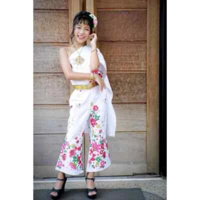 Niños Niñas Estilo Tailandés Conjunto Listo para Espalda Elástico y Súper Genial Pantalones Acampanados Foto 1 de 4