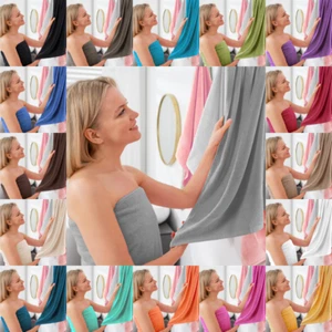 Sábanas de baño extra grandes súper jumbo 100 % algodón egipcio toallas suaves 500 GSM - Imagen 1 de 41