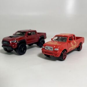 Hot Wheels ‘20 Toyota Tacoma & Motormax #6053 Red 1:64 Diecast Pickup Truck Lot