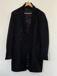 Indistrie Men’s Blue/black Wool Blend Overcoat Regular Fit Size L - Picture 1 of 3