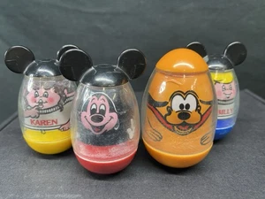 4 Vintage Weeble Wobbles (Mickey, Pluto, Billy & Karen) in gutem Zustand  - Bild 1 von 11