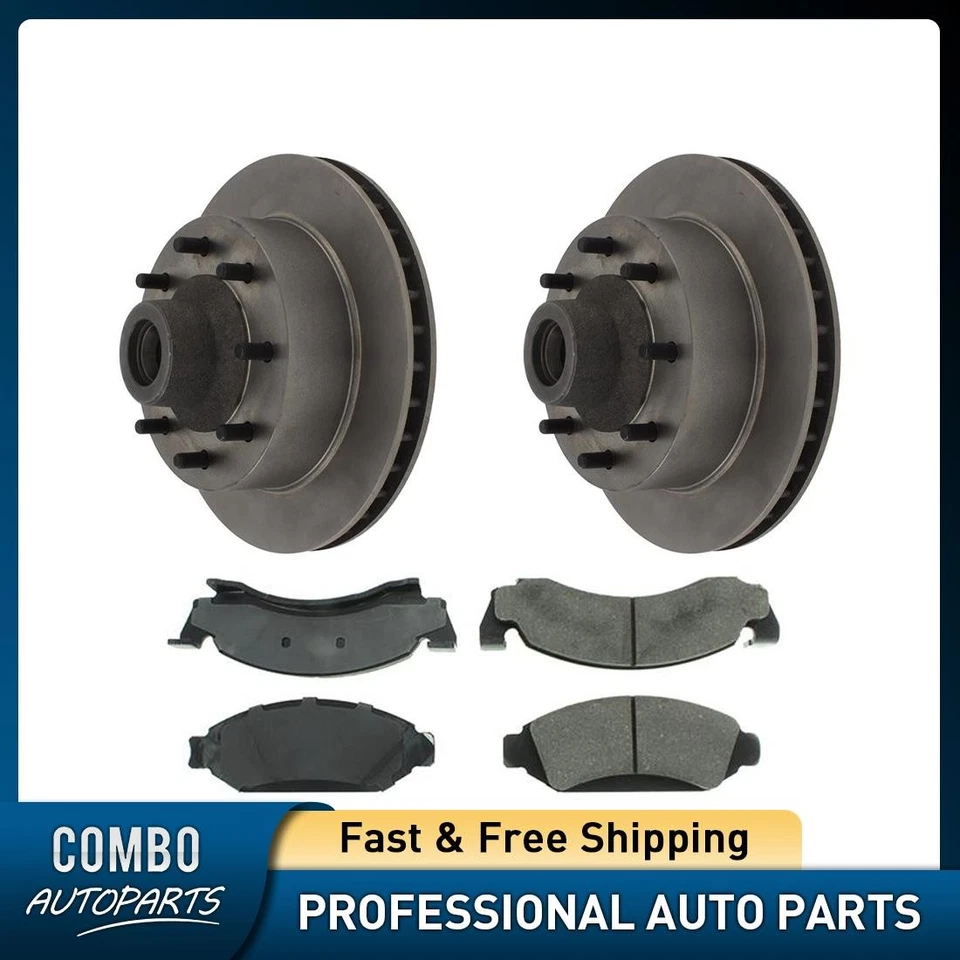 Juego de pastillas de freno de disco delanteras rotor de freno de disco para Ford F-250 1973-1979 Foto 1 de 4