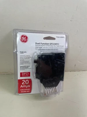 GE 20 Amp Dual Function GFCI / AFCI Circuit Breaker THQL1120DFP