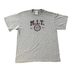 MIT Massachusetts Institute of Technology Graphic T-Shirt Made In USA Gray Large - Picture 1 of 10