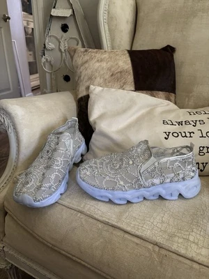 Невеста свадебные кроссовки блестящий вечеринки плоский моды слайд в туфли блестки блестящий! - Изображение 1 из 4