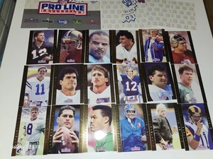1992 Pro Line- Quarterback Gold Insert Set #1-18 + Checklist Logo Puzzle - Picture 1 of 9