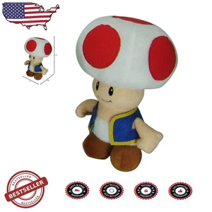 Nintendo Super Mario All-Star Toad Stofftier Plüschtier 7,5 Zoll offizielles süßes Sammlerstück - Bild 1 von 3