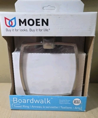 Anillo de toalla Moen Y3286BN Boardwalk 6" níquel cepillado resistente a manchas nuevo en caja Foto 1 de 4