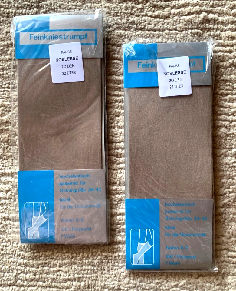2x Fein Kniestrümpfe, 20 den, NEU, OVP, Gr. 34-42, Farbe Noblesse - Bild 1 von 1