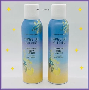 Bath & Body Works LAKESIDE CITRUS Cleansing Body Mousse 5.3 oz x 2 Pc LOT NEW - Picture 1 of 2