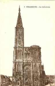 CPA STRASBOURG LA CATHEDRALE 67 BAS-RHIN ALSACE CARTE - Picture 1 of 1