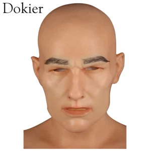 Dokier europäische realistische Silikon-Kopfbedeckung junger Mann Halloween männlich Film Requisiten - Bild 1 von 12