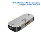 3 In 1 HDMI USB Type-C PD Hub DP/Mini DP Adapter 100W PD Fast Charging USB-C wi