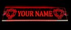 Red Cabin 12V Light Neon LED Plate Sign 500 mm truck Laser Engraved "Your Text"
