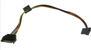 SATA Power Y Kabel 1 Stecker 2 Buchsen 14 Zoll Splitter - Bild 1 von 3