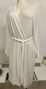 Coemi Modal & Lace Robe size UK L/XL Cream BNWT RRP £139 - Picture 1 of 3