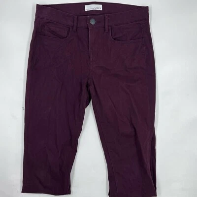 Pantalones cortos para mujer LOFT talla 0 púrpura mezcla de algodón elásticos calce ajustado pierna recta Foto 1 de 4
