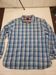 Camisa Banana Republic Hombres Abotonada Azul Cuadros Manga Larga Talla XXL p20 - Imagen 1 de 6
