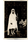 Girl in White Religious Garb Holds Candle Communion RPPC Carte Postale Postcard