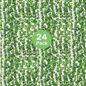 24Strands Artificial Ivy Leaf Plants Vine Hanging Garland Fake Foliage Flowers H - Picture 1 of 12