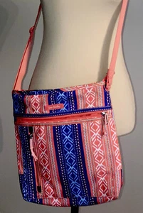 NWOT- VERA BRADLEY Bright Serape Stripe Lighten Up Travel CROSSBODY Bag/Purse - Picture 1 of 12