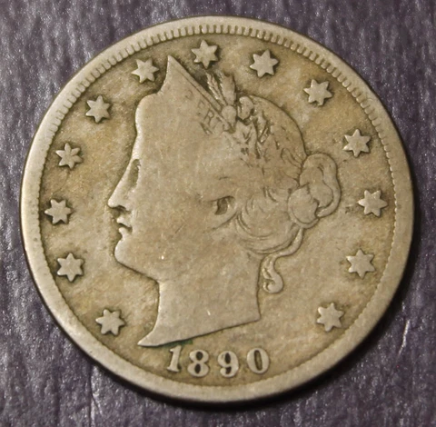 1890 Liberty Nickel Choice VG Near Fine ....................Lot 9625 Cover