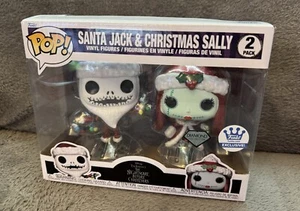 Funko Pop NIGHTMARE BEFORE CHRISTMAS Santa Jack & Sally diamond exclusive - Picture 1 of 7