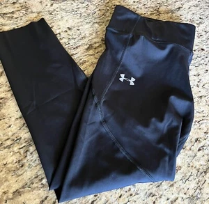 Women’s Under Armour Compression Heatgear Leggings Sz. L Black NWT - Foto 1 di 5