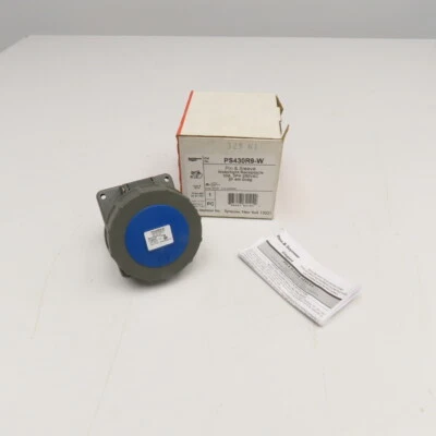 Pass & Seymour PS430R9-W Pin & Sleeve Watertight Receptacle 30A 3Ph 250V 3P 4W - Image 1 of 4