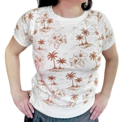 Lou & Grey - Palm & Hibiscus Sweater Shirt measurements - Image 1 of 4