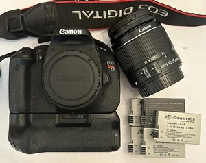 Canon T3I 18-55mm 2x Batteries Power Grip 88% Condition Good Optic Fully Tested - Picture 1 of 10
