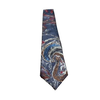 Botany 500 Mens Tie Multicolor Geometric Abstract Classic Designer Vintage USA - Image 1 of 4