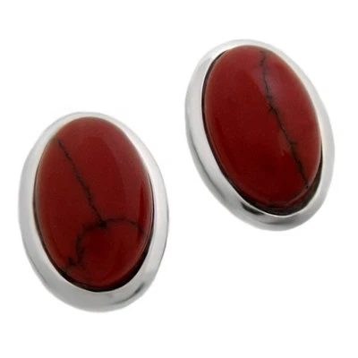 Orecchini a Farfalla Orecchini Con Corallo IN 925 Argento Brillante Lucido Nuovo - Immagine 1 di 4