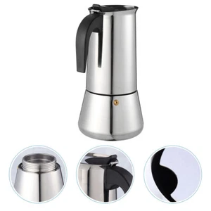 Kaffeekanne Herdplatte Espressomaschine Maschinen Edelstahl Büro - Bild 1 von 12