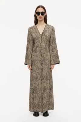 Isetta Maxi Dress - Snake Jacquard By Malene Birger Sz DK40 US12 $597 - Image 1 of 4