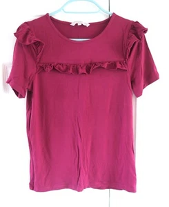 Red Herring Pink Ruffle Top Size 8 - Picture 1 of 2