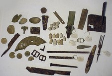 Dug-Up Relic Lot Connecticut 1st Light Artillery Camp James River, Va. Civil War