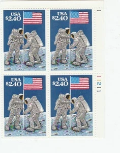 us #2419 $2.40 Moon Landing Plate Block MNH - Picture 1 of 1