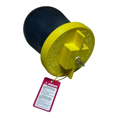 Cherne 271758 Pneumatic Test Ball Pipe 6 inch Plug, Black and Yellow - Image 1 of 3