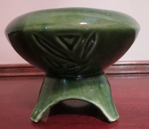 Vintage Cookson Pottery Footed Planter Succulent Cactus Green CP 237 USA Retro - Picture 1 of 7