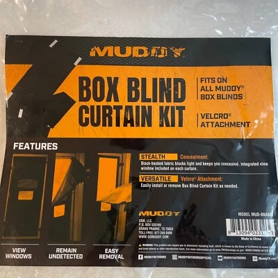 Muddy Box Blind Curtain Kit Hook/Loop Attachment REPLACEMENT PIECES ~ MUD-BBA002 - Image 1 of 3