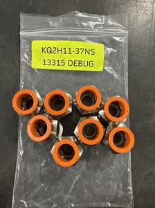 SMC KQ2H11-37NS Straight Thread-to-Tube Adapter 1/2" MNPT to 3/8" (Pack of 8) - Picture 1 of 5