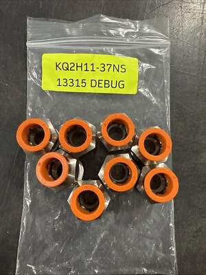 SMC KQ2H11-37NS Straight Thread-to-Tube Adapter 1/2" MNPT to 3/8" (Pack of 8) - Image 1 of 4