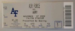 Air Force Falcons Army Black Knights Football Ticket 7.11.2009 Asher Clark 2 TDs - Bild 1 von 2