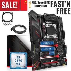 X99 Motherboard LGA 2011-3 With Xeon E5 2670 V3 CPU Support DDR4 ECC NON-ECC RAM - Picture 1 of 12