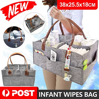 Diaper Caddy Nursery Storage Baby Organizer Basket Nappy Bin Infant Wipes Bag AU • 14.45$